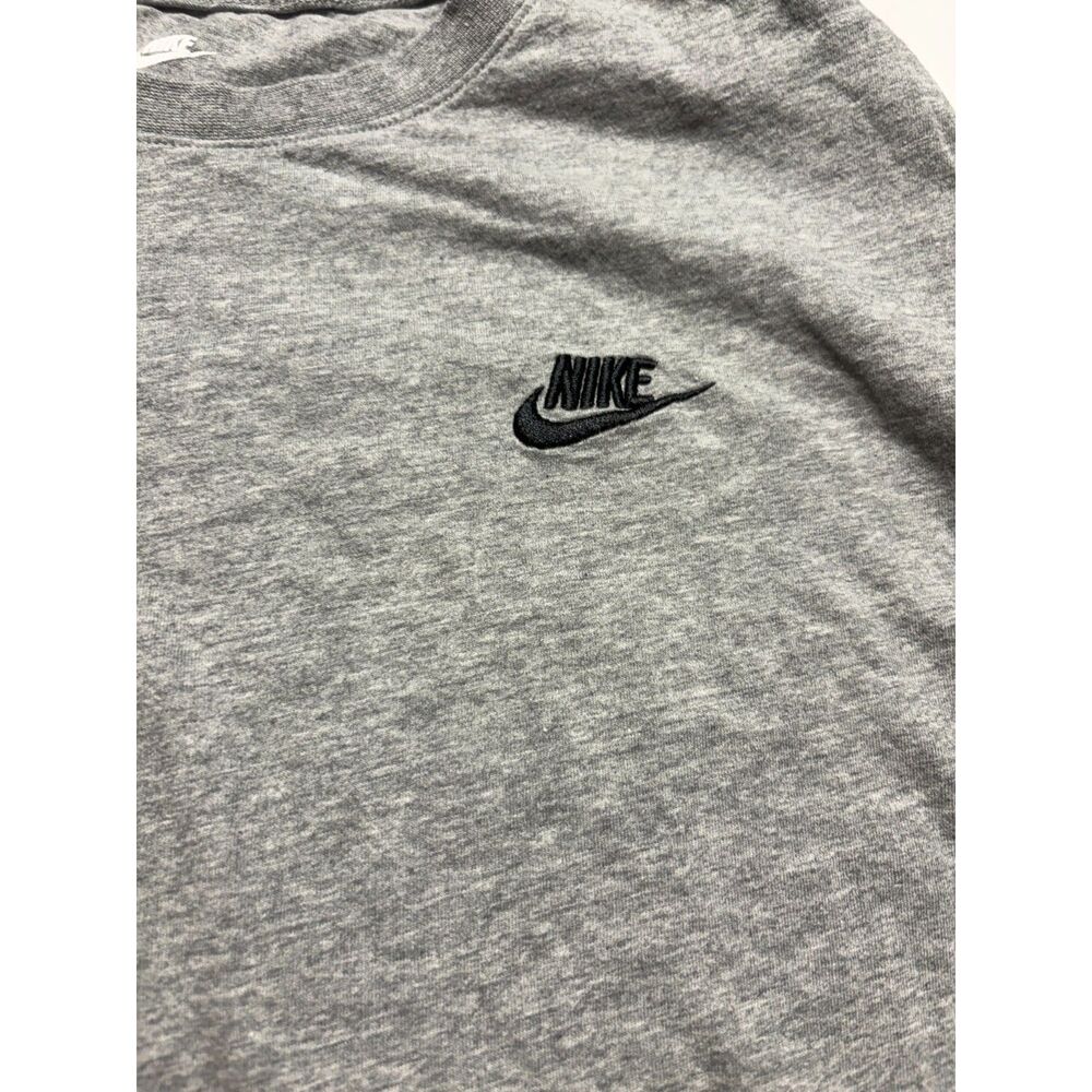 Nike Gray Embroidered Swoosh Crew Neck T-Shirt - Picture 3 of 4